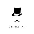Gentleman icon isolated