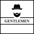 Gentleman icon. icon isolated on white background. Logo. Royalty Free Stock Photo