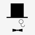 Gentleman icon isolated on white background. Vector art. Royalty Free Stock Photo