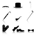 Gentleman icon set Royalty Free Stock Photo