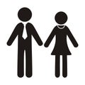Gentleman and lady icons Royalty Free Stock Photo