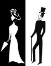 Gentleman and Lady silhouette