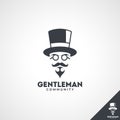 Gentleman Logo Template Royalty Free Stock Photo