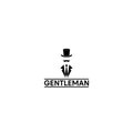 Gentleman logo. Gentleman label icon isolated on white background Royalty Free Stock Photo