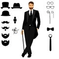 Gentleman. Mens tuxedo. Mens Accessories. Wedding men s set