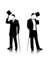 Gentleman silhouette Royalty Free Stock Photo