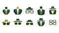 Gentleman Spy and Detective Icon Set Royalty Free Stock Photo