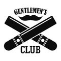 Gentlemen club logo, simple style