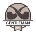 Gentlemens hipster icon logo vector badge