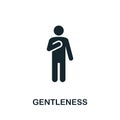 Gentleness icon symbol. Creative sign from mindfulness icons collection. Filled flat Gentleness icon for computer and mobile