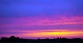 Gently Purple & Pink Sunset over the Airfield Royalty Free Stock Photo