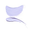 Gently purple strokes and texture of face cream