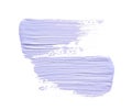 Gently purple strokes and texture of face cream