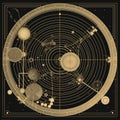 vintage astronomy map