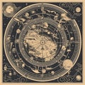 Vintage astronomy map