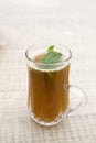 Genuine Berber tea with sugar and mint leaves. Mahdia, Tunisiya Royalty Free Stock Photo