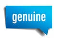 Genuine blue 3d speech bubble