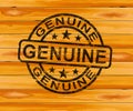 Genuine concept icon means authentic true or real - 3d illustration