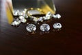 Genuine diamonds are clean. Luxury Royalty Free Stock Photo