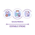 Genuine medicine concept icon Royalty Free Stock Photo