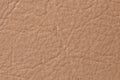 Genuine plain beige leather as background macro photo