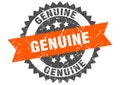 genuine round grunge stamp. genuine