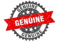 genuine round grunge stamp. genuine