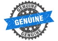 genuine round grunge stamp. genuine