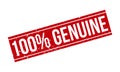 100% Genuine Rubber Stamp. Red 100% Genuine Rubber Grunge Stamp Seal Vector Illustration - Vector Royalty Free Stock Photo