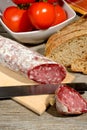 Genuine salami Royalty Free Stock Photo