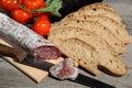 Genuine salami Royalty Free Stock Photo