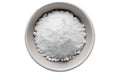 Genuine Sea Salt Isolated White Bowl of Coarse Salt on a Transparent Background, Generative Ai Royalty Free Stock Photo
