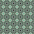 Geo Geometric Medallion. Teal, Green, Mint Bed Royalty Free Stock Photo