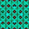 Geo Geometric Medallion. Teal, Green, Mint Royalty Free Stock Photo