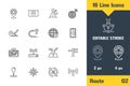 Geo Location, GPS Mapping, Route. Thin line icon - Outline flat vector illustration. Editable stroke pictogram. Premium quality