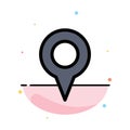 Geo location, Location, Map, Pin Abstract Flat Color Icon Template Royalty Free Stock Photo