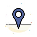 Geo location, Location, Map, Pin Abstract Flat Color Icon Template Royalty Free Stock Photo