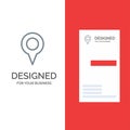 Geo location, Location, Map, Pin Grey Logo Design and Business Card Template Royalty Free Stock Photo
