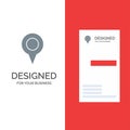 Geo location, Location, Map, Pin Grey Logo Design and Business Card Template Royalty Free Stock Photo