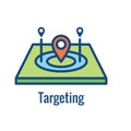 Geo Location Targeting with GPS Positioning and Geolocation Icon