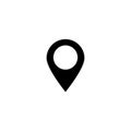 Geo pin Location map travelling icon vector for web Black Royalty Free Stock Photo