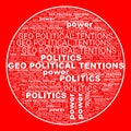 Geo-Political Tentions Instability Text Shapes Illustration