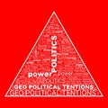 Geo-Political Tentions Instability Text Shapes Illustration
