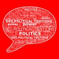 Geo-Political Tentions Instability Text Shapes Illustration