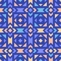 Geo seamless funky pattern. Abstract square background with lines and shapes