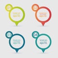 Geo Tag Pin Icon Vector Set