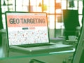 Geo Targeting Concept on Laptop Screen.