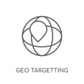 geo targetting linear icon. Modern outline geo targetting logo c