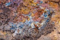 Geo Thermal hot spring in Iceland Gunnuhver Hot Springs muddy colorful rock sediments