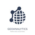 GeoAnalytics icon. Trendy flat vector GeoAnalytics icon on white